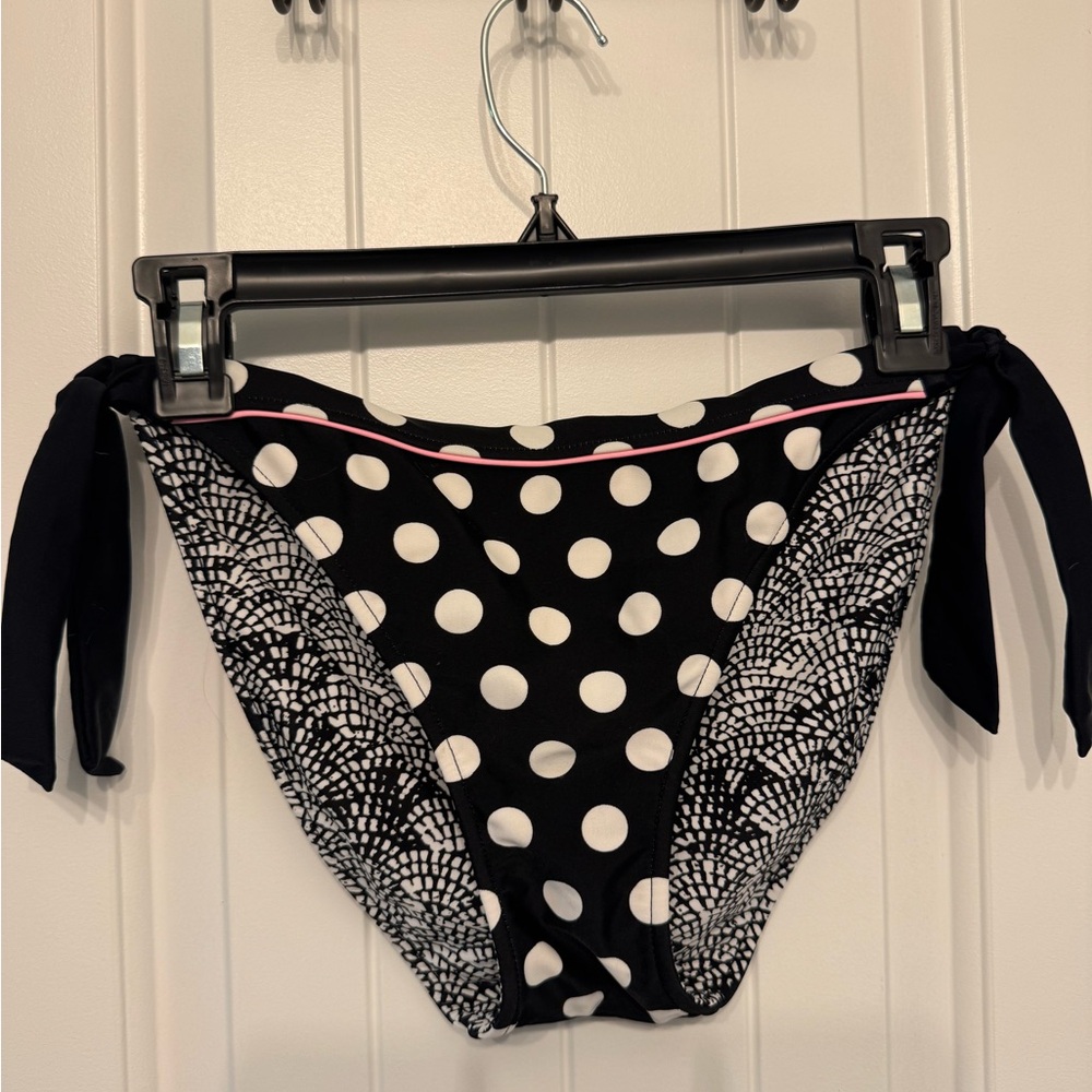 Polka Dot Bikini Bottom with Side Ties